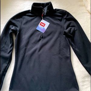 New Helly Hansen 1/2 Zip Black Pullover!